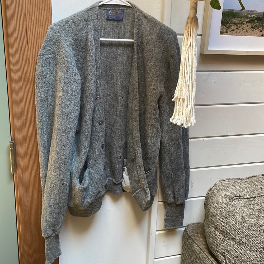 Pendleton Gray Button Up Sweater. - image 1